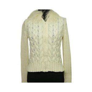 St. Ambecco Wool/Tibetan Lamb Fur Sweatercoat